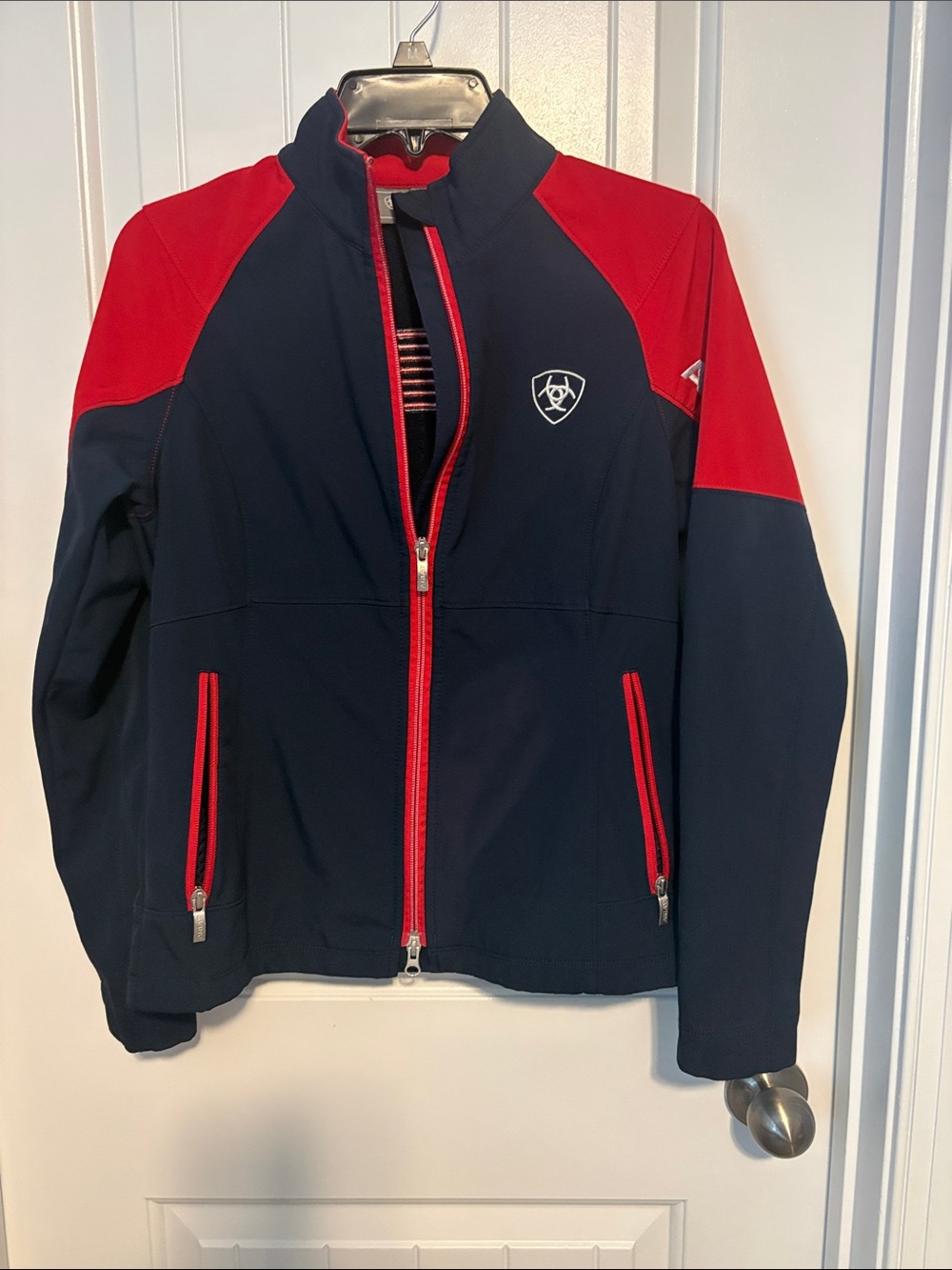 Ariat Navy and Red Softshell Jacket